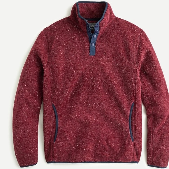 Jcrew Nordic Mockneck Pullover Sherpa 